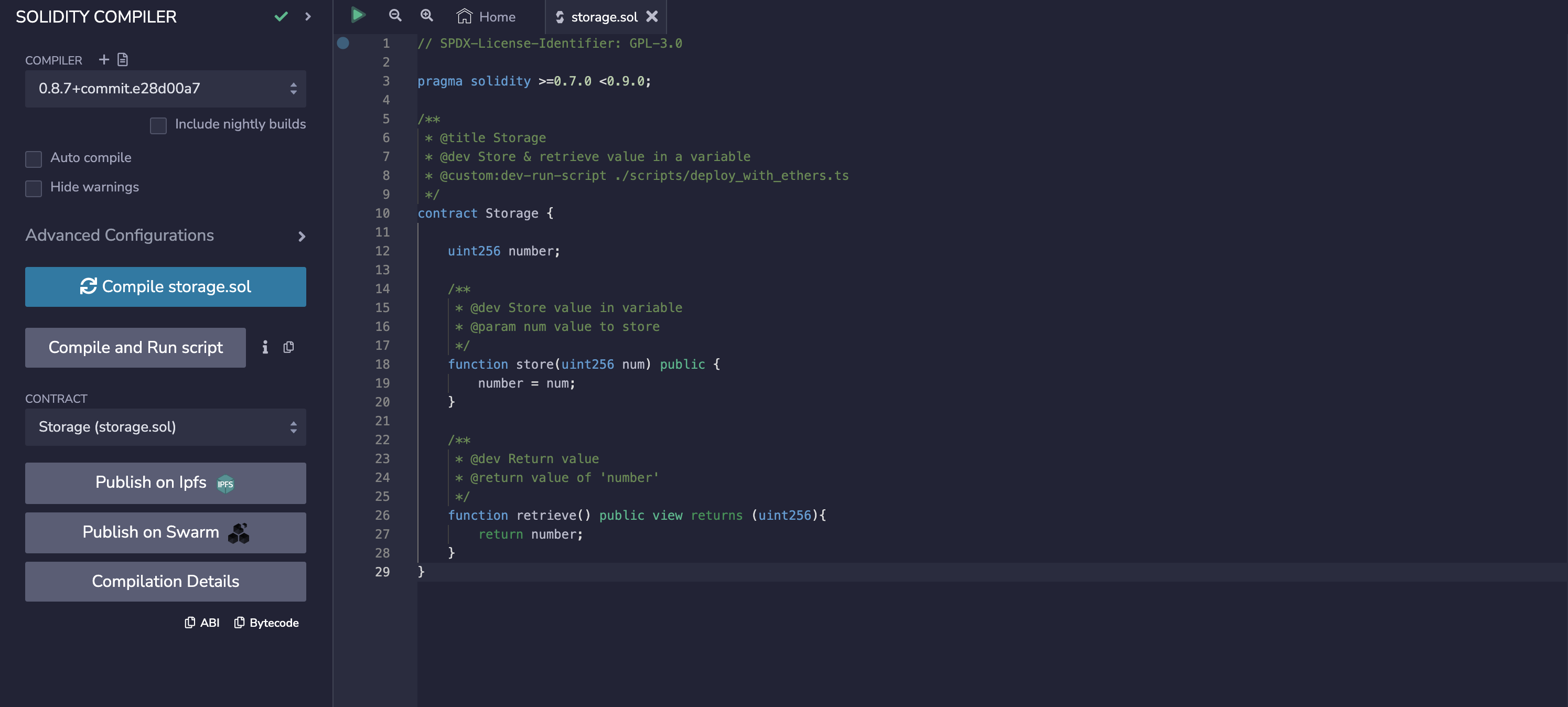 How to use Remix IDE to deploy an on-chain storage contract on Astar EVM |  Welcome to Astar