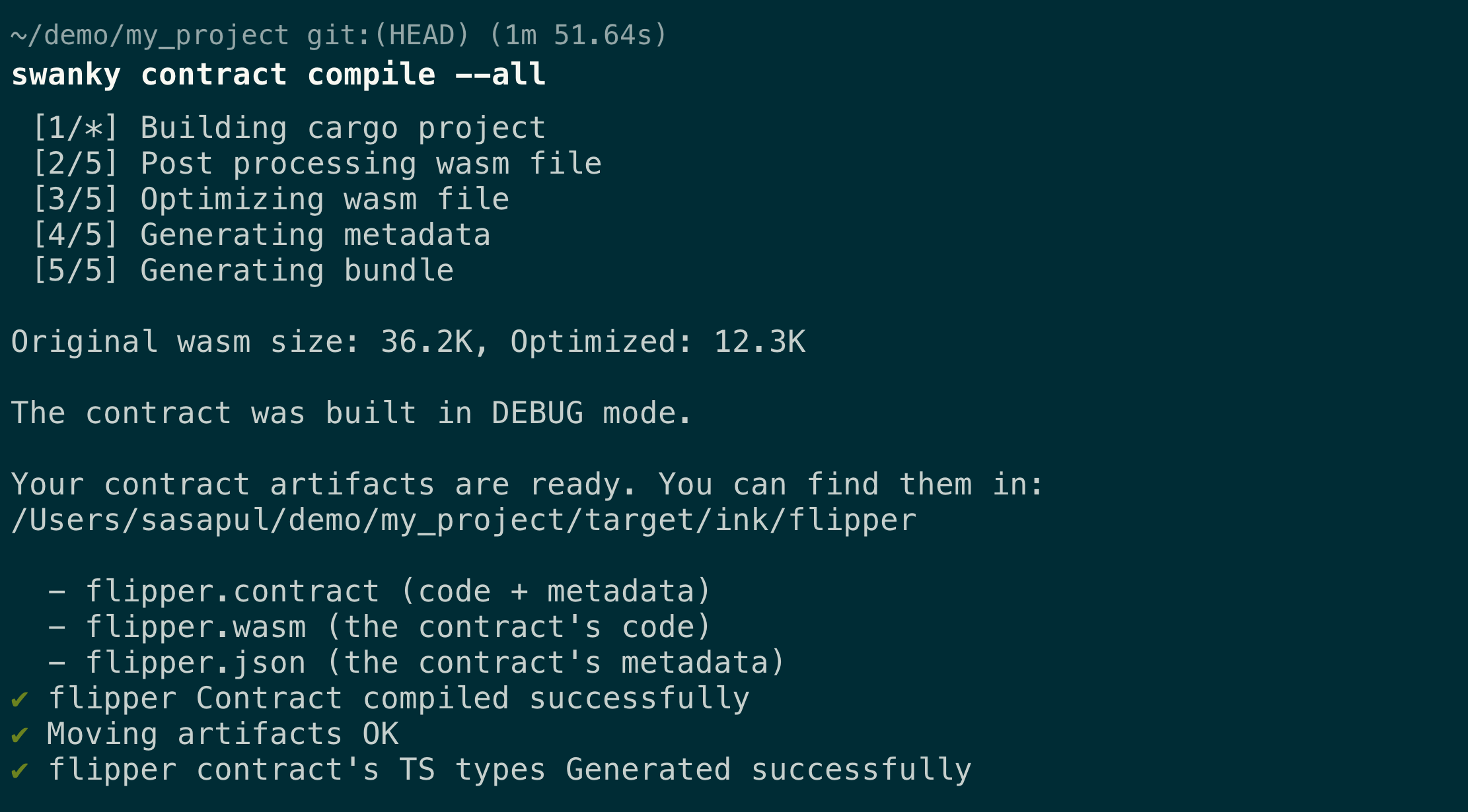 Compile all contracts