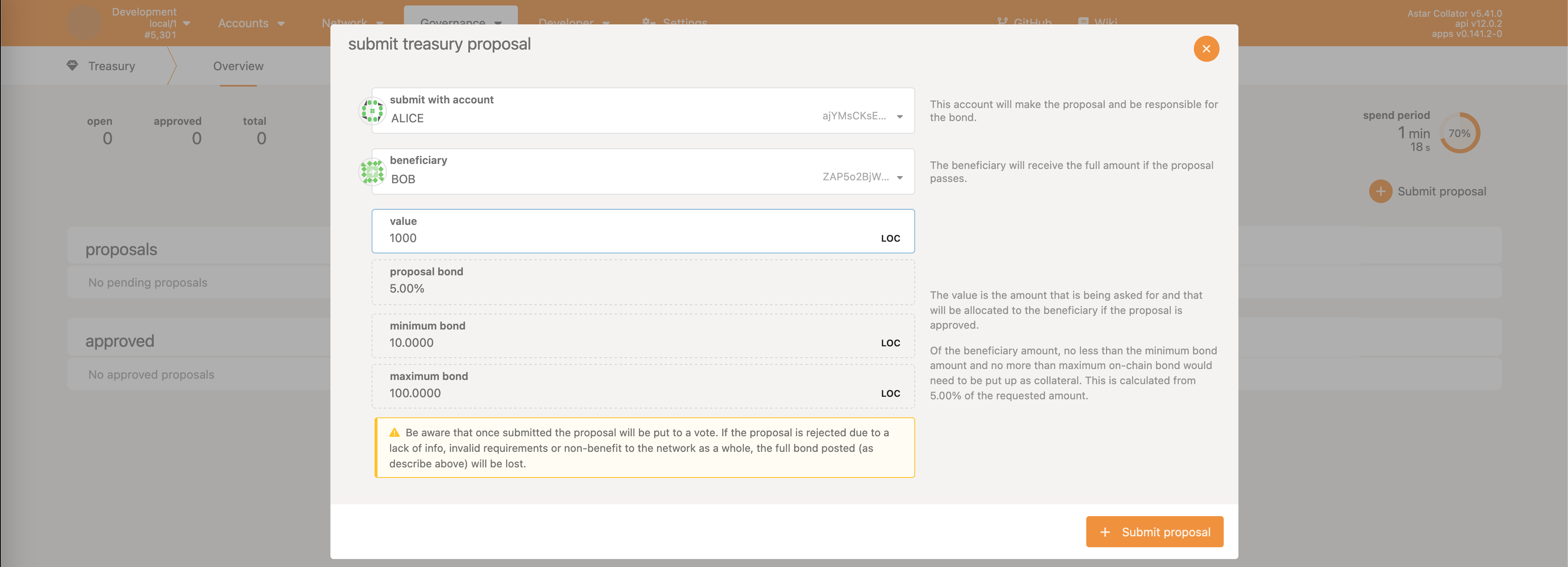 Main Treasury Proposal - 2