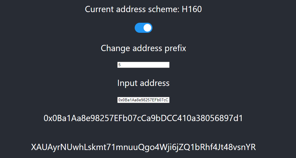 EVM to Substrate address converter