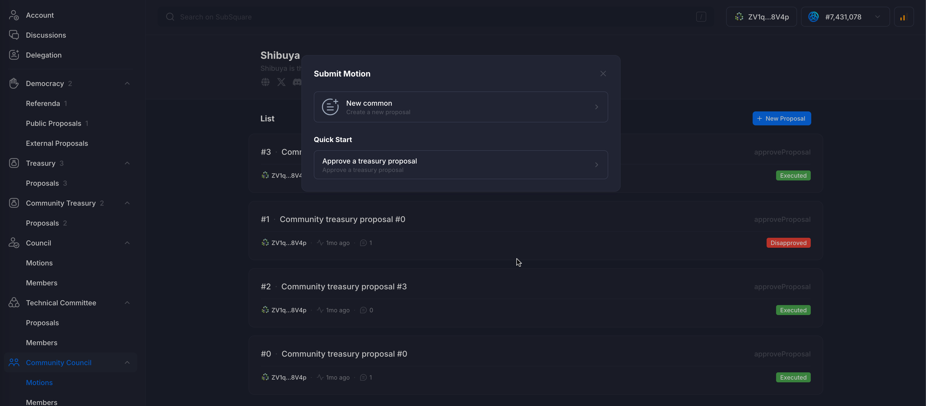 Community Treasury Voting - 2